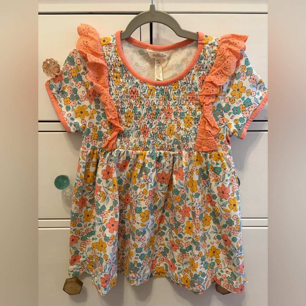 Matilda Jane Dream Chasers Floral Smocked Top Size 8